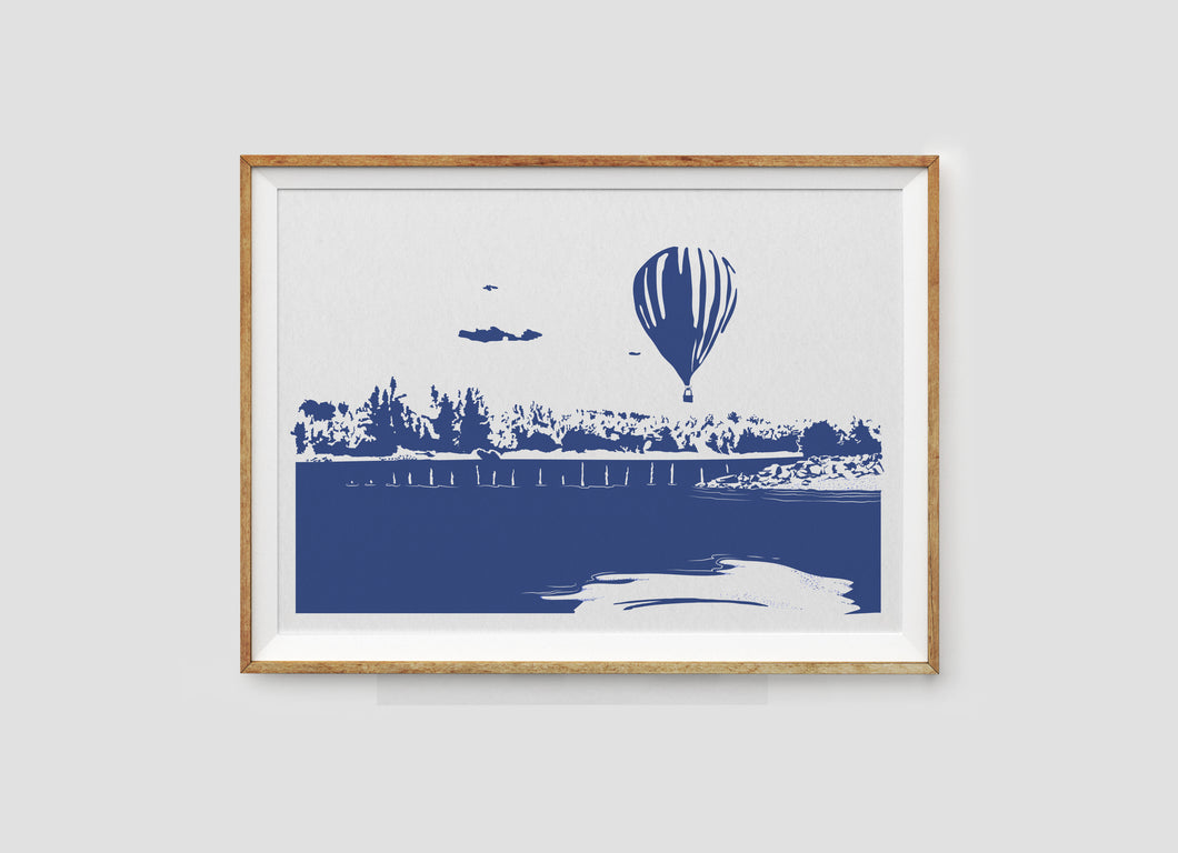 Voyage d'une montgolfière en pays ligérien - à fleur d'eau